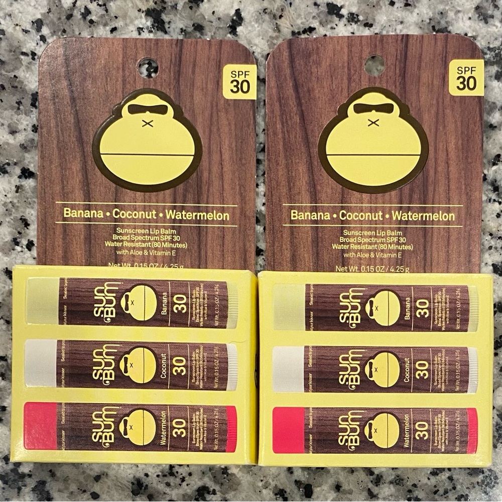 Sun Bum Lip Balm SPF 30 Trio Two Boxes